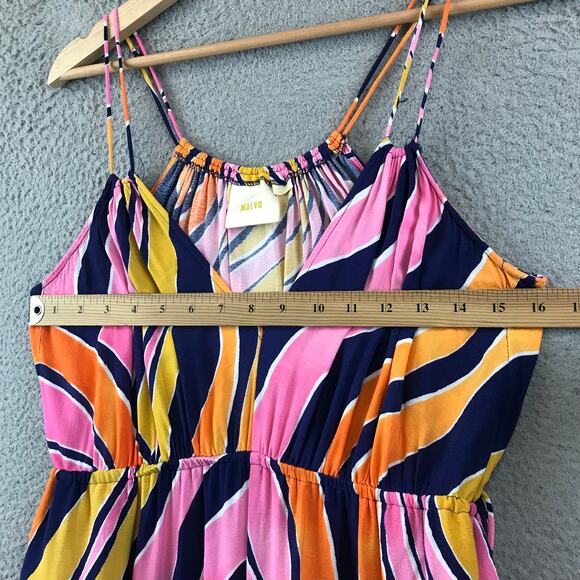Anthropologie Maeve Finley Wide Leg Colorful Jumpsuit Size 10 - Picture 4 of 11